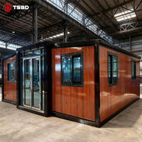 Maison conteneur préfabriquée extensible 20 pieds, hébergement portable pour camp minier, conception à dépliage rapide