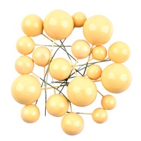 Boules en mousse de tailles variées (2 cm, 2,5 cm, 3 cm, 4 cm) avec paillettes, pour décorations de gâteaux, boules brillantes et scintillantes, fournitures de décoration de gâteaux