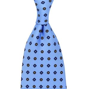 <span class=keywords><strong>Cravate</strong></span> en sergé à petites fleurs en polyester 100% à imprimé personnalisé pour hommes - Product Image 5