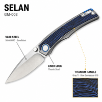 Couteau de poche EDC à manche en titane, incrustation G10 Damas, acier VG10 sablé, verrouillage Liner Lock, bouton de pouce, pour camping en plein air, vente en gros