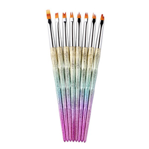 Pinceau à fleurs ovale en nylon pour nail art, à dentelle dégradée, stylo de peinture à une traînée pour motifs de manucure en gel UV - Product Image 6