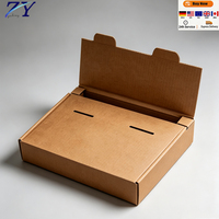 Cajas de Envío Planas Hechas a Mano, Reutilizables y Ecológicas, de Cartón Corrugado para Empaque de Ropa - Diseño de Logotipo Personalizado a la Moda