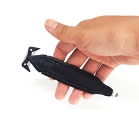 Ouvre-boîte en acier inoxydable promotionnel avec logo personnalisé, coupe-sécurité utilitaire avec tire-clous à l'extrémité pour un usage domestique ou au bureau