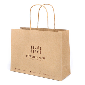 Wholesale Custom Logo Eco Friendly Brown Fast Food Take Away Kraft Paper Bag