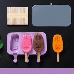 แม่พิมพ์ไอศกรีมและไอติมซิลิโคน DIY ไม่มีสี ไม่มีรสชาติ ปลอดภัยสำหรับช่องแช่แข็ง อุปกรณ์ทำไอศกรีมทำเองสำหรับฤดูร้อน - Product Image 3