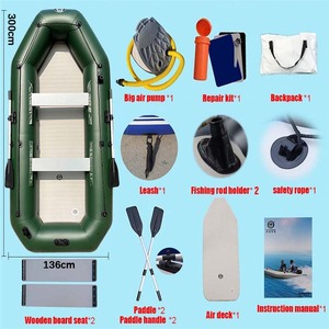 Kayak de Pesca Solar Marine de 10 pies para 4 Personas, Bote Inflable de PVC de 0.7 mm con Tecnología Drop Stitch, Embarcación Neumática sin Pegamento para Pesca Marina - Product Image 5