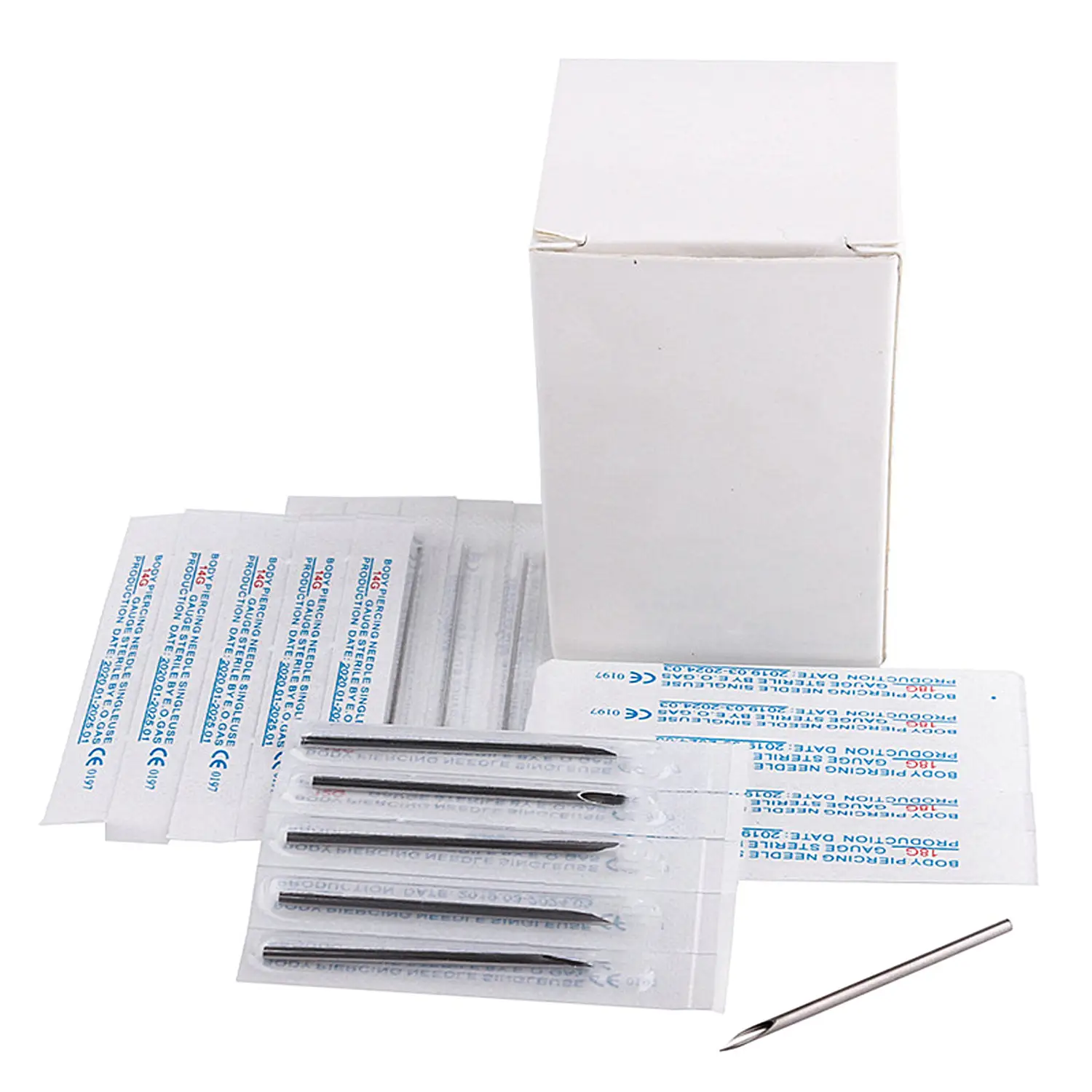 Embalagem independente 100/box perfuração ferramentas agulha perfuração agulha perfuração agulha Dialyzing papel + PVC