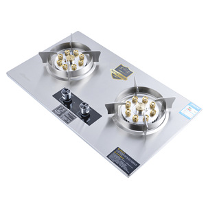 2-burner điện đung hộ gia đình Bếp gas HOB bếp được xây dựng trong thiết bị nhà bếp nấu ăn nhà thép không gỉ bạc đôi Burner - Product Image 1