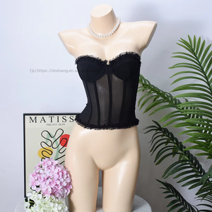 Bustier sexy en dentelle avec gel sculptant, dos nu, transparent, pour femme, style mode - Product Image 4