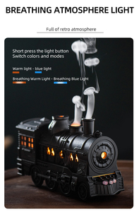 Newest Custom Creative Train Ultrasonic Humidifier 300ml Mist <b>Diffuser</b> with Dual Light Aroma <b>Diffuser</b> - Product Image 4