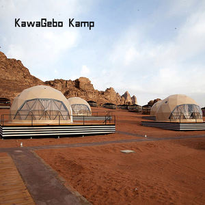 カワゲボカンプ6M径カスタムブラウンカラーPVCラグジュアリードームハウスグランピング - Product Image 3