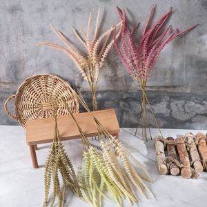 Bouquet de fleurs artificielles en sauge, blanc, rose, beige, en plastique, pour décoration de mariage, haute simulation, artisanat décoratif - Product Image 1