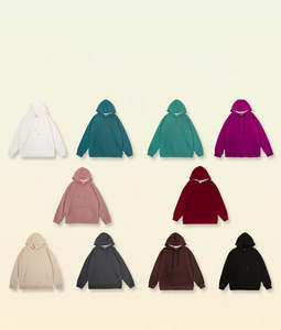 H5568 Automne Hiver Vente en gros Personnalisé 420 Gsm 100% Coton Argent Renard Polaire Doublé Hoodies Unisexe Sweats à capuche vierges - Product Image 4