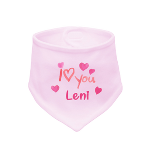 Bavaglino per neonati con il nome "I Love You" (Ragazza) - Product Image 5