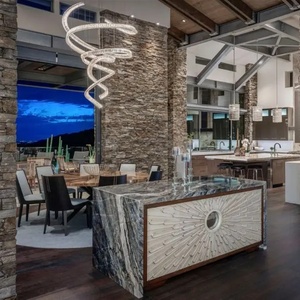 Modern House Chandelier Luxury <b>LED</b> Modern Spiral <b>Crystal</b> <b>Ceiling</b> <b>Light</b> Stair Chandelier Lighting Fixtures Lamp - Product Image 3