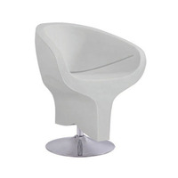Fauteuil Little Albert au design élégant et tendance, utilisable à l'intérieur et à l'extérieur, avec un siège en mousse moulée en forme de coquille de pomme en PU