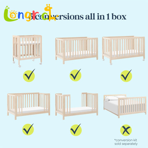 Culla per Neonati Regolabile in Legno, <span class=keywords><strong>Lettino</strong></span> Convertibile per Bambini, Culla per Bambini in Legno Massello - Product Image 4