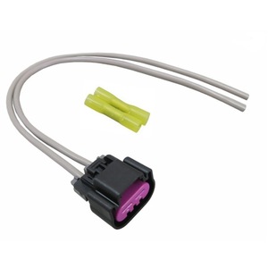 Connector For Cadillac Escalade Chevrolet Engine Cooling Fan Motor 13580874 2 Position <b>Black</b> With Purple Insert - Product Image 2