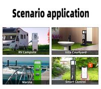 Smart RV Power Pedestal-Eau intégrée et électrique avec lumière LED pour les campings, poteau de connexion résistant aux intempéries