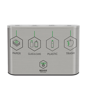 <span class=keywords><strong>Poubelle</strong></span> <span class=keywords><strong>de</strong></span> <span class=keywords><strong>tri</strong></span> des déchets extérieure à 4 <span class=keywords><strong>compartiments</strong></span>, station <span class=keywords><strong>de</strong></span> recyclage commerciale, <span class=keywords><strong>poubelle</strong></span> publique en acier, <span class=keywords><strong>poubelle</strong></span> en métal pour centre commercial - Product Image 2