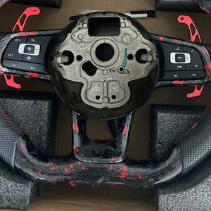 Volant en fibre de carbone forgé pour Volkswagen <span class=keywords><strong>Golf</strong></span> 6 MK 6 <span class=keywords><strong>Golf</strong></span> 7 MK 7 MK 7.5 R <span class=keywords><strong>GTI</strong></span> VW <span class=keywords><strong>Golf</strong></span> 7.5 R Volant de voiture à LED - Product Image 3