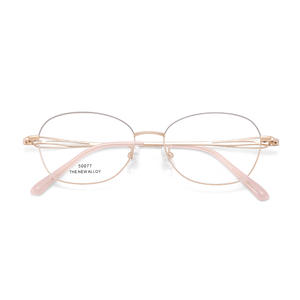 Nuevas Monturas de Gafas Ovaladas de Aleación para Mujer 50077, Ligeras, Montura Completa, Lentes de Resina, Origen Danyang - Product Image 1