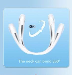 Portable LED Neck Fan Rechargeable Wearable Fan Hands Free Personal Cooling Fan Bladeless USB Fan for Home Office Outdoor Travel - Product Image 3