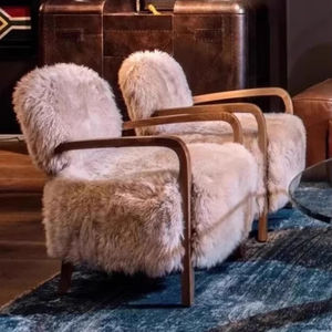 Chaise de canapé en peau d'agneau de style fille mignon canapé simple durable facile à nettoyer pour la maison salons chaise de loisirs paresseux - Product Image 3