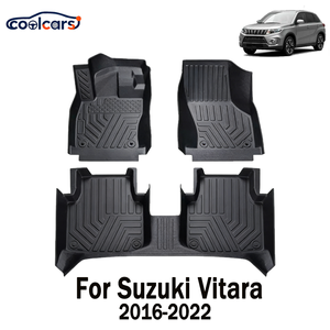 <span class=keywords><strong>Tappetini</strong></span> per Auto per <span class=keywords><strong>Suzuki</strong></span> <span class=keywords><strong>Vitara</strong></span> 16-22 SuperCrew Cab, Resistenti a Tutte le Condizioni Atmosferiche, in TPE 3.5mm, Set Completo di 3 Pezzi, Spessi, Resistenti, Antiscivolo - Product Image 1