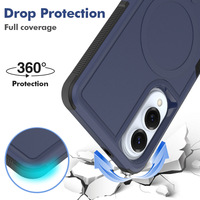 Coque magnétique antichoc antidérapante 2 en 1 pour téléphone portable pour Samsung Galaxy S25 Edge couverture arrière de charge sans fil