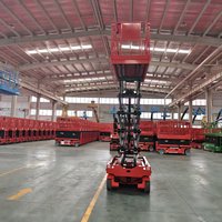 Plateforme élévatrice à ciseaux autopropulsée à batterie extensible, capacité 230 kg, pour grandes surfaces de travail