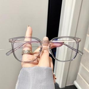 2023 nuevas <span class=keywords><strong>gafas</strong></span> anti-azules moda femenina espejo liso tendencia nueva tendencia de maquillaje liso marcos retro TR90 - Product Image 1