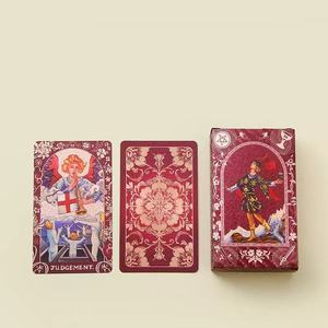 Nouveau jeu de cartes de tarot rose à fleurs, 78 cartes, imperméables, avec impression doré<span class=keywords><strong>e</strong></span> à chaud, jeu de divination, jeu de cartes - Product Image 1