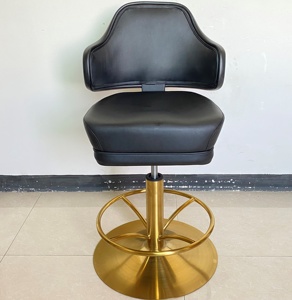 Sillas de <span class=keywords><strong>Casino</strong></span> de Alta Gama, Giratorias, con Elevación, Taburetes de Juego, Ajustables, de Cuero Genuino, para Máquinas Tragamonedas y Póker - Product Image 1