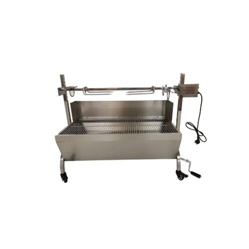 Elektrische Houtskool Kip Bbq Vlees Machine Commerciële Rotisserie Bbq Grill Machine