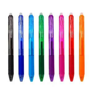 रबड़ के साथ erasable कलम बुलेट 0.5mm जेल पेन कस्टम लोगो प्लास्टिक स्याही refillable इरेसेबल जेल पेन