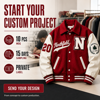 Veste universitaire personnalisée en chenille pour homme, veste de baseball en jacquard, mélange de laine, manches et col en cuir, veste Letterman personnalisée OEM