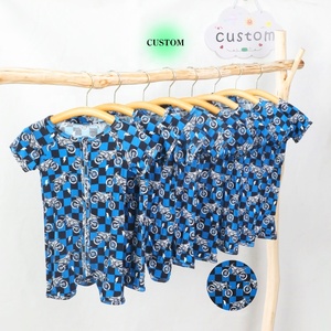<span class=keywords><strong>Pigiama</strong></span> Estivo per Neonati Kerui in Bambù con Cerniera, Tutina per Bambini con Stampa Auto, Abbigliamento Personalizzato per Neonati - Product Image 1