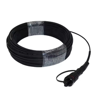Kabel FTTH Outdoor Terbaru untuk Konektor Tahan Air HW Pre-Connectorized 5.0 Bulat 2*3 2*5mm Kabel Drop Mini SC APC 1F 2F