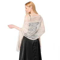 Nouveau châle long en polyester à motif cachemire, couleur unie, style folklorique populaire, pour femme, idéal pour le printemps, les fêtes, les dîners, avec dentelle ajourée, cadeau