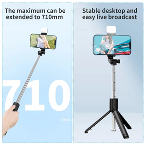 Popular Cheap <strong>Selfie</strong> <strong>Stick</strong> R1S <strong>with</strong> Fill Light Wireless BT Tripod <strong>With</strong> <strong>Remote</strong> Control 710mm Folding <strong>Selfie</strong> <strong>Stick</strong> for Outdoor - Product Image 5