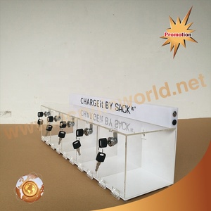 Vitrine de présentation de cosmétiques verrouillable avec éclairage LED, meuble de présentation de maquillage en acrylique de luxe - Product Image 4