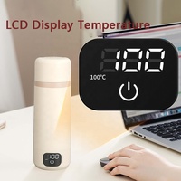 Bouilloire Électrique Intelligente Rechargeable en Céramique avec Revêtement Antiadhésif, Affichage LCD de la Température, Thermostat Intégré, Design Mignon et Féminin pour Usage Domestique