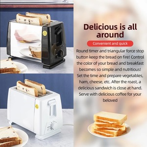 Nueva tostadora multifunción automática portátil para el hogar 2 rebanadas horno tostado desayuno Spit Driver Mini Sandwich <span class=keywords><strong>Machine</strong></span> temporizado - Product Image 5