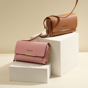 Factory <b>Ladies</b> <b>Wallet</b> High Quality Custom Zipper Short <b>Wallet</b> Phone Case Card Holder Polyester Waterproof PU Leather Tanjing - Product Image 3