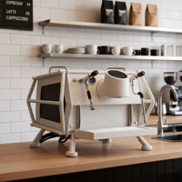 Mesin Kopi Semi-otomatis Single Head Desain Italia Baru Berkualitas Tinggi, Peralatan Pembuat Kopi Profesional untuk Kedai Kopi