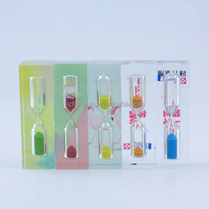 Minuteur en sable acrylique transparent de 1 minute et 5 minutes pour les jeux, la salle de classe et les enfants - Product Image 6