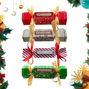 Caja y Bolsa Rectangulares de Papel para Dulces y Dinero Navideños, para Decoración de Fiestas en Casa - Product Image 1