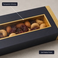 Stevige geschenkverpakkingen met opdruk voor gastronomische voedselgeschenken, schuiflade, hoes en dienblad met displayvenster, groothandel, rechtstreeks van de fabriek