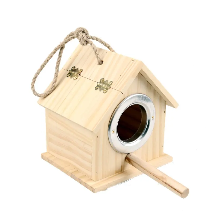 Tiger skin parrot breeding box bird's nest pine wood insulation peony cultural incubation bird's cage accessories